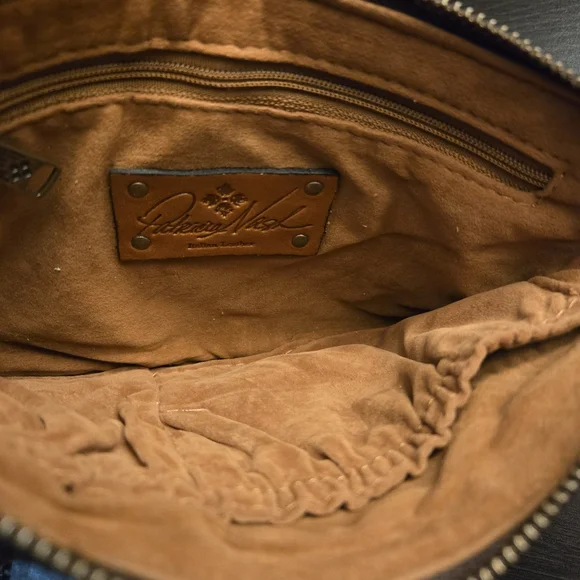 Patricia Nash Cassini Tooled Leather Wristlet Clutch Florence Brown - Picture 6 of 9